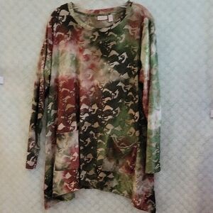 LOGO by Lori Goldstein Multicolor Patterned Top